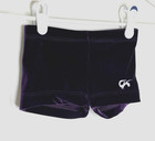 Gk Elite Child Small Cs S Solid Purple Velvet Velour Gymnastics Cheer Shorts