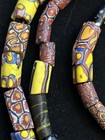 Antique Venetian Millefiori Mixed African Trade Bead Necklace 35  68 Beads 