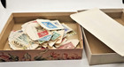 Vintage Used Postage Stamps On Paper Lot Mixed U s  Stamps Estate Collection