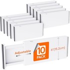  10 Pack Drawer Dividers Plastic 6  High  13 5-22  Adjustable Drawer 