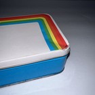 Vintage Gift Co  Stationary Tin Rainbow Hearts Hong Kong W  Paper 5  X 3 75 