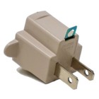 2 Pack 3 To 2 Prong Ac Polarized Grounding Power Plug Adapter Etl Rated Gray