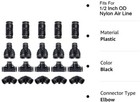 Nylon Air Line Pneumatic Union Push To Connect Fittings For 1 2  Od Hose 10pcs