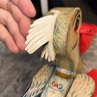 Vintage Fisher Price Pelican Big Bill Pull Toy 1961 Clicks And Quacks   Walks