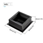 Cable Cord Grommet 69x69mm 2 7 x2 7   Rectangle Cable Hole Cover W Brush  Black