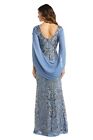 R m Richards Womens Long Beaded Sheer Wrap Gown     Mother Of The Bride Dress