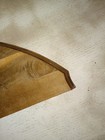 Vintage Wooden Architectural Salvage Ornate Brown Pediment 33 5  Long Needs Tlc