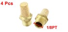4 Pcs Pneumatic Muffler Filter Sintered Bronze 1 8 Pt Silencer Brass Mettleair  