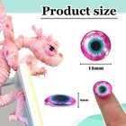 50pcs Assorted Colors Glass Dragon Eyes 15mm Crafts Cabochons For Clay Doll Maki