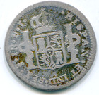 Chile  Reale 1817 So F j   Km-65 Very Scarce Date mint Lotaug2984