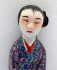 Antique Chinese Famille Rose Enameled Porcelain Female Geisha Figurine