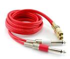6ft Flexible Dual 1 4  Ts Mono Male Plug To 2-rca Plug Male Red Audio Cable