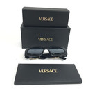 Versace Sunglasses Mod 4361 Gb1 87 Black Gold Oval Frames With Dark Grey Lenses