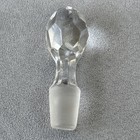 Large 3    Vintage Multi-faceted Crystal Glass Decanter Bottle Stopper