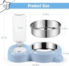 Dog Bowls  Cat Food And Water Bowl Set - Light Blue Pet Feeder