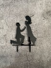 Wedding Cake Topper Bride And Groom Silhouettes Party Decorating Black Brand New