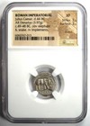 Julius Caesar Ar Denarius Silver Elephant Roman Coin 49 Bc - Certified Ngc Xf