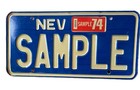 1974 Nevada Sample License Plate Tag Original
