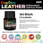 Jet Black Premium Acrylic Leather And Shoe Paint  2 Oz - Sneakers  Jackets  Bags