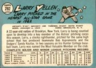 Larry Yellen 1965 Topps  292 Houston Astros Autographed Signed Baseball Card