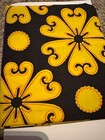 Vintage 1960s 1970s Mid Century Modern Floral Geometric Mod Mcm Fabric