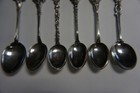 Vintage Set Of 6 Sterling Silver 800 Tea Spoons Decorative Collectible Germany