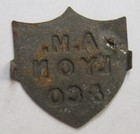 Circa 1900 A m  Lyon   Co  Tin Cut Plug Tobacco Tag