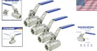 4 Pack 1 2   Stainless Steel 304 Ball Valves  Npt Female Full Port Ball Valve   