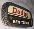Vintage 1980s Dodge Ram Tough Solid Brass Belt Buckle -heritage Buckles Auto