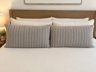 Pair Of 2x Hearth   Hand W Magnolia One Textured Stripe King Pillow Sham Gray