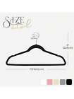 20-pack Premium Velvet Hangers Non-slip Thin Flocked Felt Hangers Sturdy Black