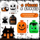 Beterzack 6 Pcs Halloween Pumpkin Leaf Bags - Halloween Pumpkin Trash Bags Wi   