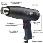 2500w Heat Gun Electric Hot Air Gun Dual Temperature Lcd Display 4 Nozzles Tool
