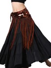 Glitter Sequin Belly Dance Hip Scarf Fringe Belt Wrap Skirt For Outfit Access   