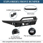 Hooke Road Fit 16-23 Toyota Tacoma Front   Rear Bumper W  Winch Plate   Light 