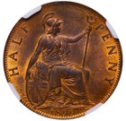 1896 United Kingdom Queen Victoria 1 2 Penny Bronze Ngc Ms 63 Rb