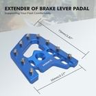 Nicecnc Extender Brake Pedal Step Plate Tip For Yamaha Raptor 700 2013-2025 Blue