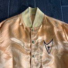 Vintage Star Trek Satin Jacket Large Yellow Fan Club Starbase Houston Adult Mens