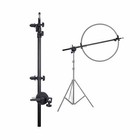 Studio Photography Reflector Holder Bracket Swivel Head 27 -72  Boom Arm Support