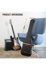 Guitar Case Electric Soft Padded Cover Heavy Duty Gig Bag With Straps Black