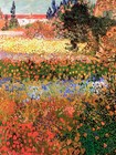 Flowering Garden By Vincent Van Gogh Vintage Art Print Antique Painting