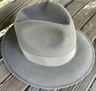 Vintage 40s Resistol Fifteen Kitten Finish 7 3 8 Fedora Hat Light Pecan