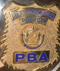 Nyc Police Pba Badge Window Shield - Supporter     final Sale   No Formal Member