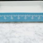 Read Pyrex Snowflake Garland 933 Lasagna Baking Pan Vintage Rectangular Blue 15 