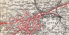 1923 Antique Santa Fe Railway Map Vintage Santa Fe Railroad Map  1974
