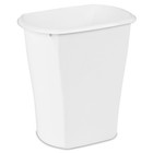  2 Pack  3 Gallon Wastebasket  Open Plastic Trash Can  White
