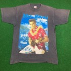 Vintage Elvis Presley Shirt Mens L Black 1998 Blue Hawaii Musical Movie Promo