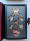 1985 Royal Canadian Mint Double Dollar Proof Set 7 Coin With Coa In Case