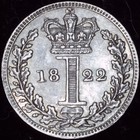 1822 Great Britain Maundy 1 Penny   Tiny Silver Coin   Only 12 000 Minted   Rare