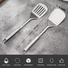 Silver Spatula Set  13 5-inch Stainless Steel Solid   Slotted Spatula Turner  He